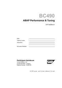 bc490 abap performance and tuning