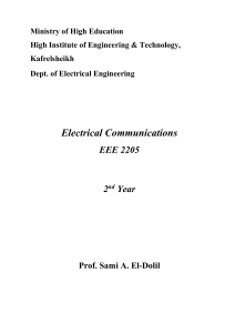 fElect. Comm. book PdF, 2nd year ا.د سامي الضليل