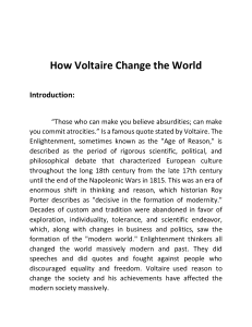 How Voltaire Changed the World
