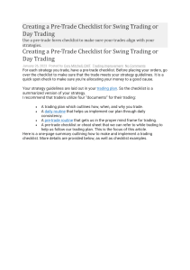 Pre-Trade Checklists for Swing & Day Trading