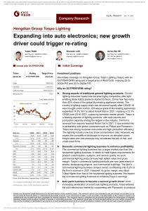 ChinaInternationalCapitalCorporationLimited HengdianGroupTospoLighting(603303SH)-InitiatewithOUTPERFORM-Expandingintoautoelectronicsnewgrowthdrivercou