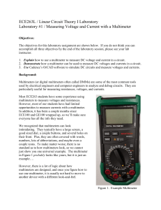 ECE263 - Lab01 - Multimeters and PSpice