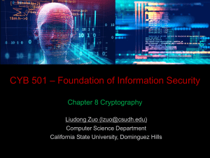 Chapter 8 Cryptography