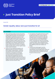 ILP gender just transition poliy brief