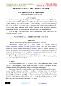 iqtisodiyotda-matematik-modellashtirish