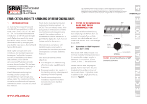 SRIA Tech Note 4 Farication and site handling of reinforcing bars