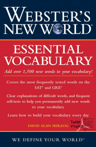 Webster 39 s New World Essential Vocabulary