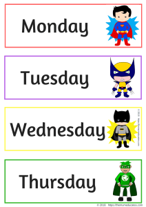 Days-of-the-week-superhero