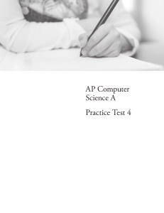 AP Comp Sci A 2023 PT4 Online