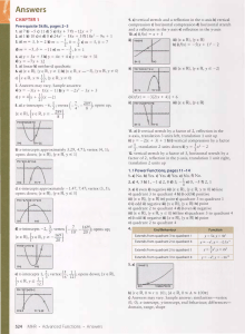 Advance Functions 12 Answers