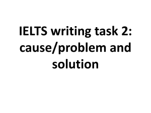 IELTS writing task 2 problem and solution