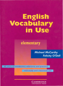 English Vocabulary in Use Elementary Coursebook