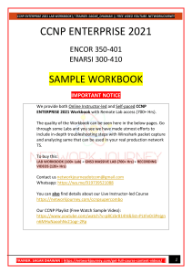 CCNP ENTERPRISE WORKBOOK v1.0 - Sample 1