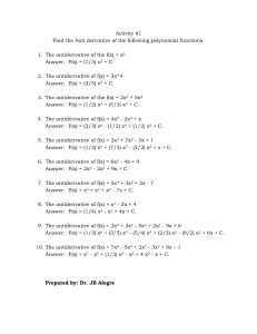 Activity 1 Basic Cal AntiDErivative