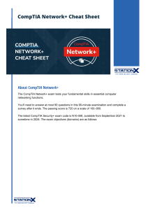 CompTIA Network+ Cheat Sheet