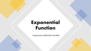 Exponential Functions