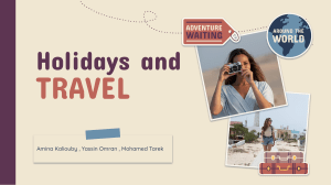 Holidays and Travel   Amina , Yassin Omran , Mohamed Tarek
