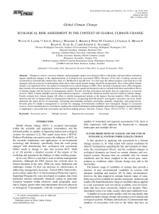 Landis W.G. et al. 2013. Ecological risk assessment in the context of global climate change