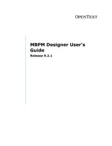 MBPM Designer User's Guide