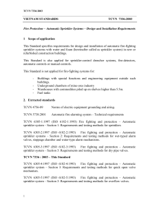 TCVN 7336:2003 - Automatic Sprinkler Systems Standard