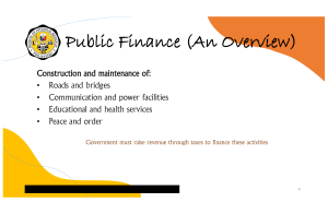 Public Finance (Overview)
