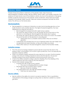 Periodic Trends: Electronegativity, Ionization Energy Guide