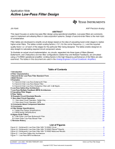 Active Low-Pass Filter Design