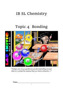 IB SL Chemistry Bonding Worksheet