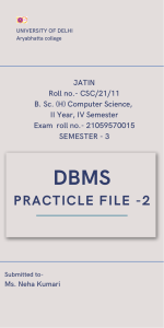 DU DBMS Practical File2