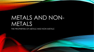 Metals and non-metals PPT