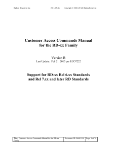 RD33规约2 Access Commands RD-xx