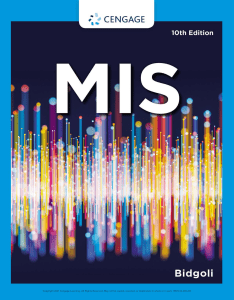 MIS 10 - Management Information Systems - 10th Ed. 