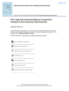 (2016)ECA High Dimensional Elliptical Component Analysis in Non Gaussian Distributions