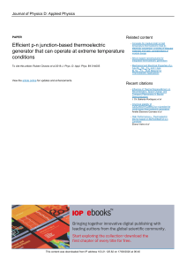 Efficient p-n junction-based thermoelectric