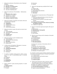 Testsmodule1 -Pharmacology en