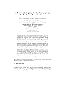 Generated Property Specification Language for Multirobot Missions