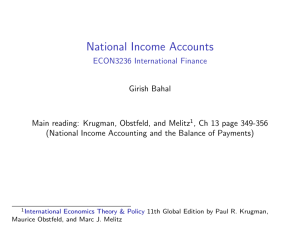 Lecture 1.1 - National Income Accounts