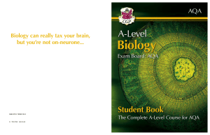 A-Level Biology for AQA Year 1  2 Student Book (CGP Books)