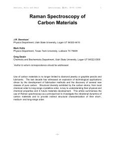 Raman Spectroscopy of Carbon Materials