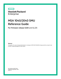 HPE MSA 1040,2040 SMU Reference Guide