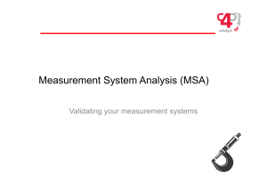 Measurement System Analysis Training PPT-1