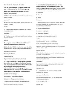 Maternal Newborn Nursing Test Bank