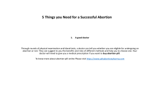 5 Things you Need for a Successful Abortion