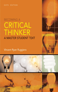 Becoming a Critical Thinker, 6th Edition