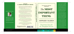 [Howard Marks] The most important thing uncommon 