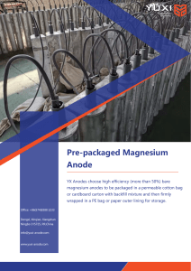 Prepackaged Magnesium Anode