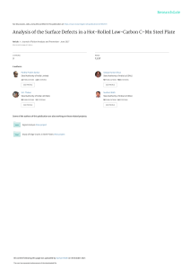 Mtl   Analysis of Surface Defects of Hot-Rolled Plate