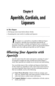 Chapter 6 - Aperitifs-Cordials and Liqueurs