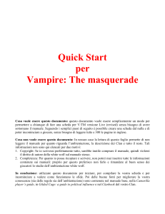 Quick Start per Vampire