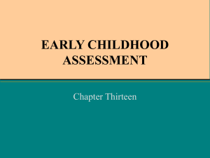 Chapter 13- Early Childhood Assessment